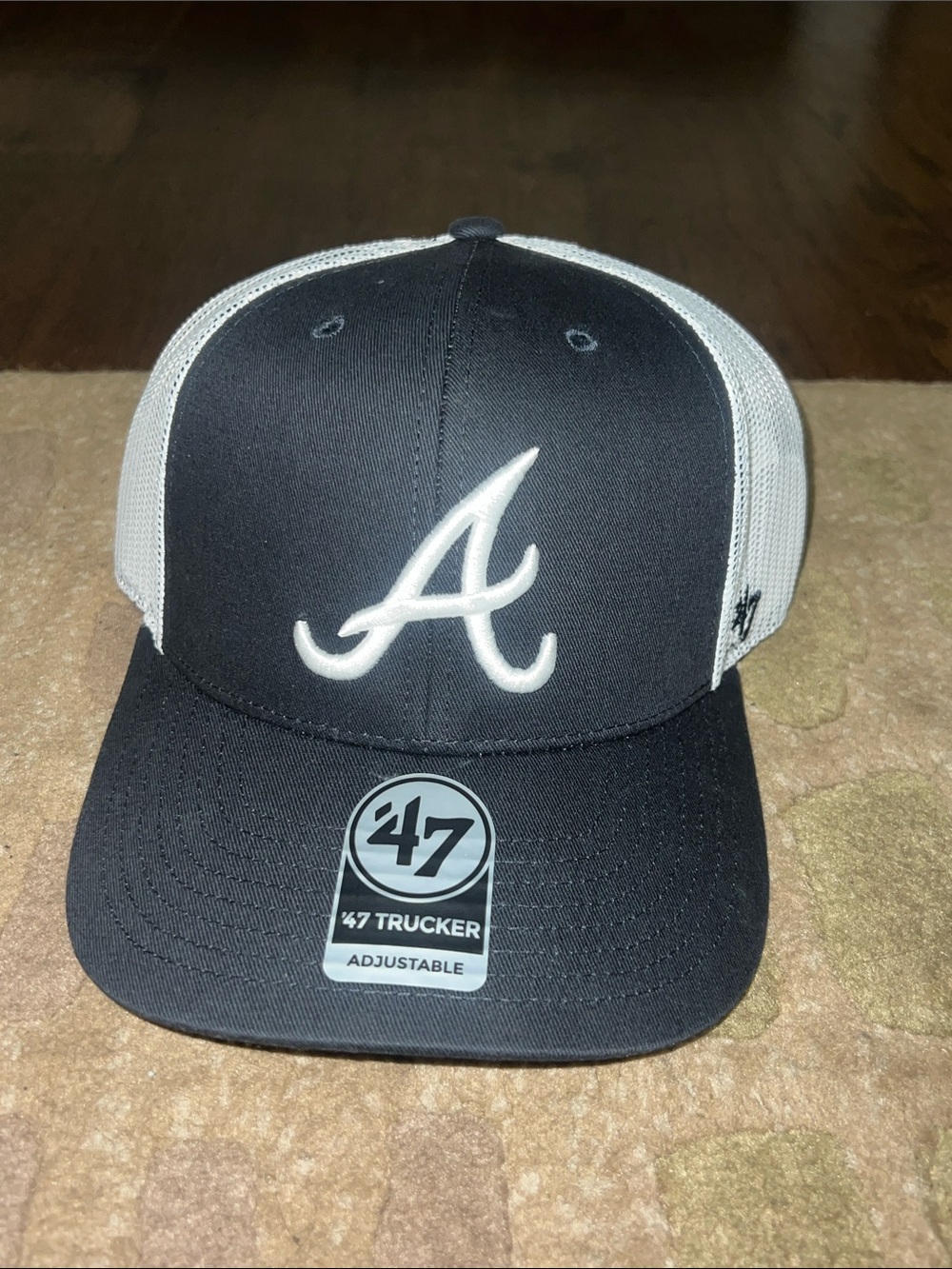 47 Braves Navy & White Atlanta 'A' Trucker Hat